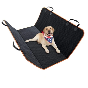 100% водоустойчив домашен любимец куче седалка капак столче за кола покритие за автомобили камиони и SUV черен и оранжев цвят[US-Stock]