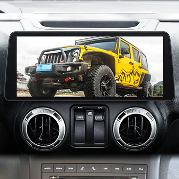 12.3inch QLED екран Android 13 За Jeep Wrangler 3JK 2015 - 2017 Автомобилен плейър Радио стерео GPS навигация Мултимедийно видео 4G Lte