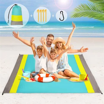210x200cm сгъваема преносима радостна развлекателна водоустойчива подложка за плаж къмпинг одеяло семейство карирана подложка за мултиплейър Пициник