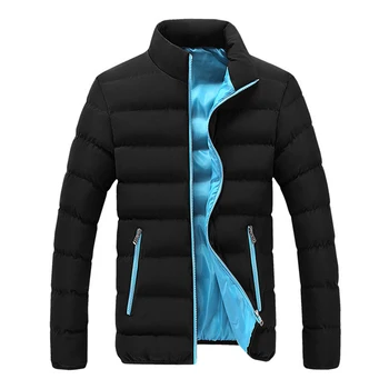 Casual мъжки яке ветровка термо палто модно облекло за зимата синьо/сиво/оранжево/зелено/черно