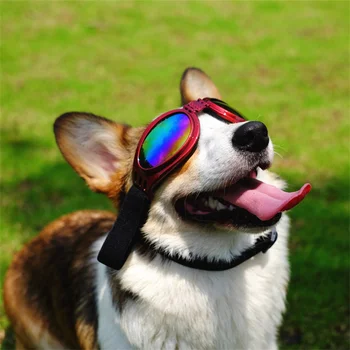 Cool Слънчеви очила за домашни любимци за кучета Регулируеми подплатени очила, подходящи за кучета над 6 кг Аксесоари за домашни любимци Пътуване на открито Спорт