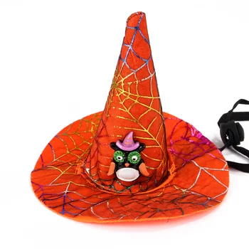 Creative Cat Halloween Christmas Hat Spider Pumpkin Head Cover Dog Headgear