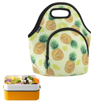 Hand студент обяд чанта отпечатани обяд чанта пикник неопрен ръчна чанта изолация възрастни обяд чанти за открит къмпинг пикник