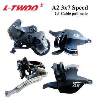LTWOO Groupset LTWOO A2 3x7 21 Speed Groupset Shifter Lever + Заден дерайльор за MTB Bike Cassette 32T 36T, съвместим M4000 RD
