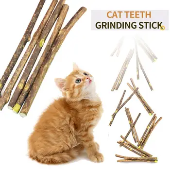 Natural Catnip Pet Cat Molar Паста за зъби Стик Pet Cat Kitten Chew Toys Stick Fruit Matatabi Cat Snacks Sticks Pet Cleaning Teeth