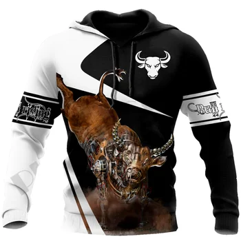 PLstar Cosmos 3DPrint Най-новото персонализирано име Bull Riding Unique Unisex Men/Women Hrajuku Streetwear Hoodies/Zip/Sweatshirt B-2