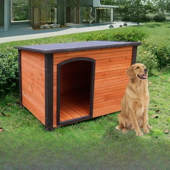 Външна голяма кучешка къща Водоустойчиви консумативи Ограда Playpen Къща за кучета Развъдник за дървени клетки Casa Para Perros Grande Мебели YN50DH