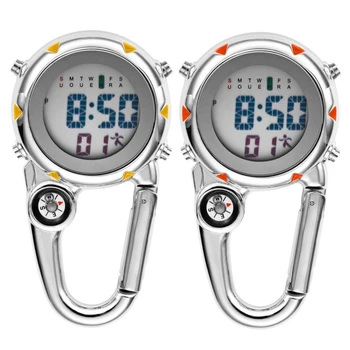 Клип на Carabiner цифров часовник Светещи спортни часовници Carabiner часовник за туристи планинарство на открито