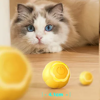 Котка електрически топка играчки Автоматично търкаляне Умни играчки за котки Интерактивни за обучение на котки Самодвижещи се играчки за котенца Аксесоари за котки