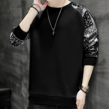 Нови мъжки суичъри Хип-хоп пуловер Качулки Пачуърк улично облекло Ежедневни модни мъжки дрехи Корейски Harajuku Loose голям размер