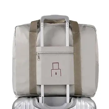 Носете чанти за пътуване водоустойчива сгъваема чанта със силни дръжки Домакинска чанта за съхранение за спестяване на място за пътуване къмпинг