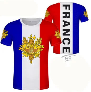 тениски Национално знаме на френското знаме 3D принт Лятна тениска Мода Детски ежедневни момчета момичета унисекс кръг врата тройници върховете
