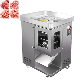 Търговска машина за нарязване и раздробяване Машина за рязане на месо от неръждаема стомана Многофункционална търговска машина за нарязване на месо