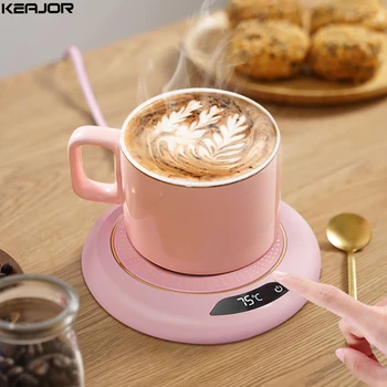 Чаша топло USB кафе чаша нагревател електрически отопление подложка за мляко чай вода термостатични подложки домашен офис чаша чаша топло DC 5V