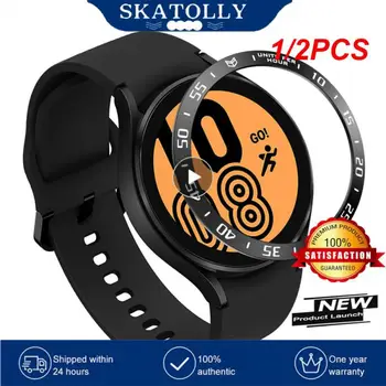 1/2PCS Метален стилизиращ панел за Galaxy Watch 4 40MM 44MM Смарт часовник Капак Спортно лепило Калъф за броня Пръстен от неръждаема