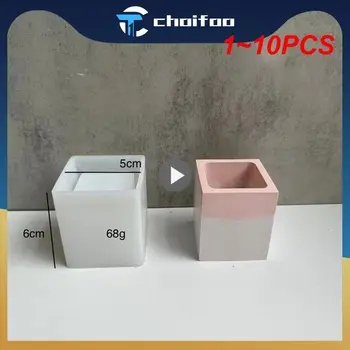  1 ~ 10PCS ваза силиконова плесен бетон ароматерапия мазилка цвете саксия форми свещ буркан епоксидна смола кутия за съхранение мухъл ръчна изработка