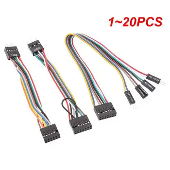  1 ~ 20PCS Lingable 8Pin ATX дънна платка PC Host Power Switch Dupont адаптер кабел за дънна платка PC хост обвивка преден панел