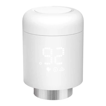 1 бр. Tuya Zigbee Термостатични радиаторни вентили Бяла пластмаса App Control Отопление Термостат Температурен контролер
