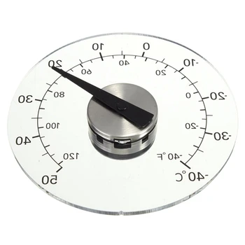 1 бр. Външен стенен термометър Водоустойчив термометър без батерии 11 см домакински прозрачен