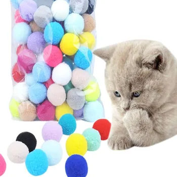 10 Котка плюшена топка стартиране ням топка котка играчка плюшена топка скача статичен лепкава топка, тих, кожена топка котка играчка, котка аксесоари