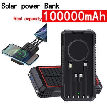 100% оригинална банка за захранване Безжично зарядно устройство Слънчево зареждане Бързо зарядно устройство Преносима полимерна литиево-йонна батерия за телефон лаптоп
