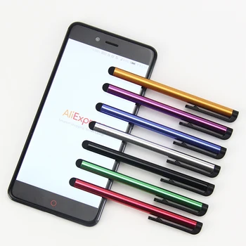 1000pcs/lot капацитивен сензорен екран стилус писалка за iPhone iPad ipod touch костюм за други смарт телефон таблет метален стилус писалка