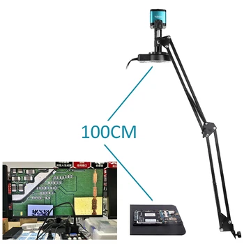 1080P 48MP 4K HDMI USB видео микроскоп камера Zoom 150X C-байонет обектив Big Vision за ремонт на телефона игитално придобиване на изображения