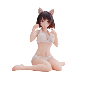 10CM Аниме фигура Megumi Kato Saekano: Как да отгледаме скучна приятелка момиче котка Начало Дрехи PVC колекция украшение подарък играчки