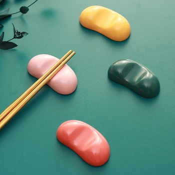 1pc Nordic керамични пръчици държач багажник сладък японски пръчици възглавница клечка почивка лъжица вилица стойка кухненски прибори за хранене