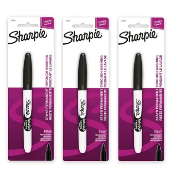 1pc Sharpie Rub-a-Dub Текстилен маркер за пране Fine Point 1mm Постоянна водоустойчива черна мастилена живопис върху дрехи от плат обувки