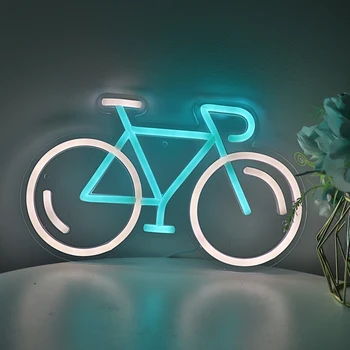 1pc велосипедна стена LED неонов знак USB мощност 5V ниско напрежение безопасна нощна светлина за магазин бар събитие кръчма декорация 11.18''*6.73''