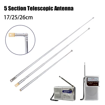 1Pcs телескопична антена прът антена 5248-5 секции / вътрешни зъби M2.5 TV антена прибран