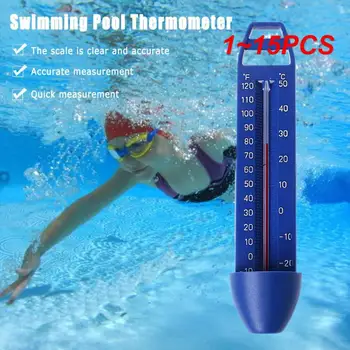 1~15PCS Преносим ABS пластмасов плувен басейн Плаващ термометър Вана SPA Хидромасажна вана Рибни езера Измервател на температурата на водата