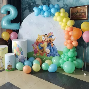 1Комплект карикатура Мечо Пух фолио балони парти декор завъртане балон рожден ден парти доставки за деца бебе душ балони декор