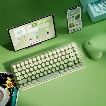 2.4G безжичен Bluetooth гейминг клавиатура мишка комплект за iPad мобилен телефон лаптоп PC геймър компютър акумулаторна клавиатура мишка