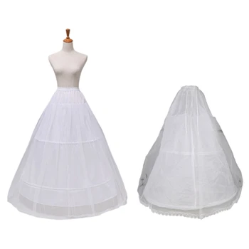 2 обръча 1-слой прежда пола булката булчински сватбена рокля подкрепа Petticoat жени Co