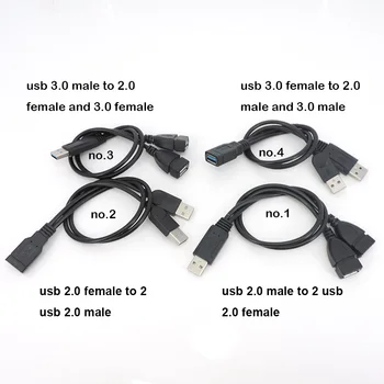 2 порт USB 2.0 3.0 мъжки женски към двоен USB 2.0 3.0 мъжки женски жак сплитер главина зарядно устройство за данни кабел кабел за лаптоп компютър компютър