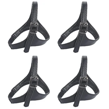 2 чифта Подвижни PU ремъци за обувки с катарама Високи токчета Анти обувки струни резервни аксесоари ( черен )