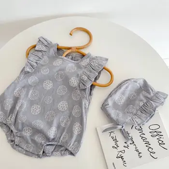 2021 Лято бебе момичета боди листа бродерия новородено гащеризон костюми дрехи памук бебешки дрехи Ропа Бебе 0 3 6 12 24 месец