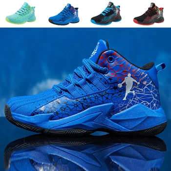 2023 Гореща продажба баскетболни обувки за момчета Атлетичен баскетбол маратонки дишаща без хлъзгане деца баскетболни ботуши безплатна доставка