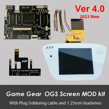 2023 Замяна на части за SEGA Game Gear V4.0 LCD екран HighLit пълен дисплей VGA Out Mod Маркирайте регулируеми яркост LCD комплекти