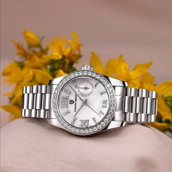 2023 НОВ ДИЗАЙН НА PAGANI 32MM Топ луксозни дамски кварцови часовници от неръждаема стомана сапфир водоустойчив хронограф Reloj Para Mujer