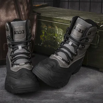 2024 Армейски тактически ботуши Мъже Военни бойни тренировъчни ботуши Катерене на открито Туристически обувки Мъжка безопасност на труда Пустинни обувки Нови