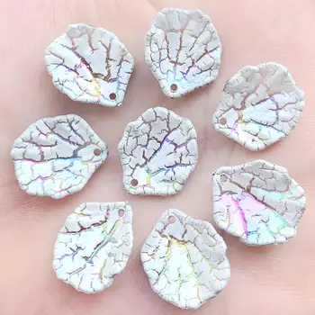 20pcs листа смола шият на кристали кристал блясък кристал за дрехи облекла аксесоари 1 дупка