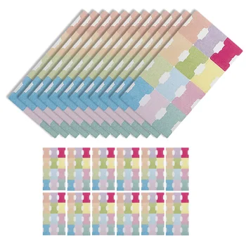 24 листа индекс етикет книга анотация раздели преносими цветни етикети хартиени папки