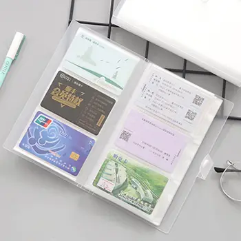 240 Слотове Прозрачен PP капак визитка книга голям капацитет притежателите ID Ticket Collection Clip