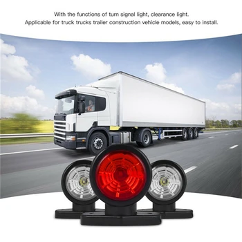 2PCS 12V-24V червен бял страничен маркер за камион Led маркерни светлини Led ремарке фенер камион опашка лампа