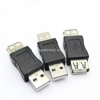 2PCS USB 2.0 адаптер прав конектор мъжки към женски / женски към женски / мъжки към мъжки за адаптер практически компютърни кабели