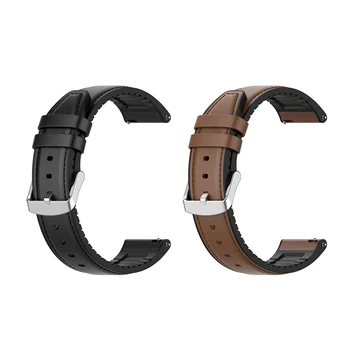 2X кожена каишка за часовник за Huawei Watch GT2 Pro гривна лента 22Mm маншет за Huawei WATCH Gt 2 Pro черно & кафяво