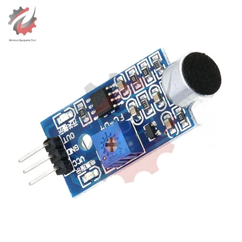 3 пина 3.3V-5V сензорен модул за откриване на гласов звук Модул за откриване на звуков микрофон с висока чувствителност за Arduino Diy Kit